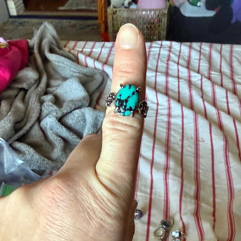 Turquoise Silver Ring - image 1